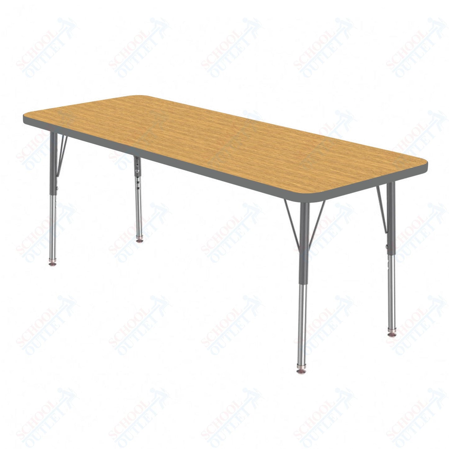 Marco MG2200 Series Rectangle Preschool Table 24" x 48" Adjustable Height 16" - 24" (MG2226 - MA) - SchoolOutlet