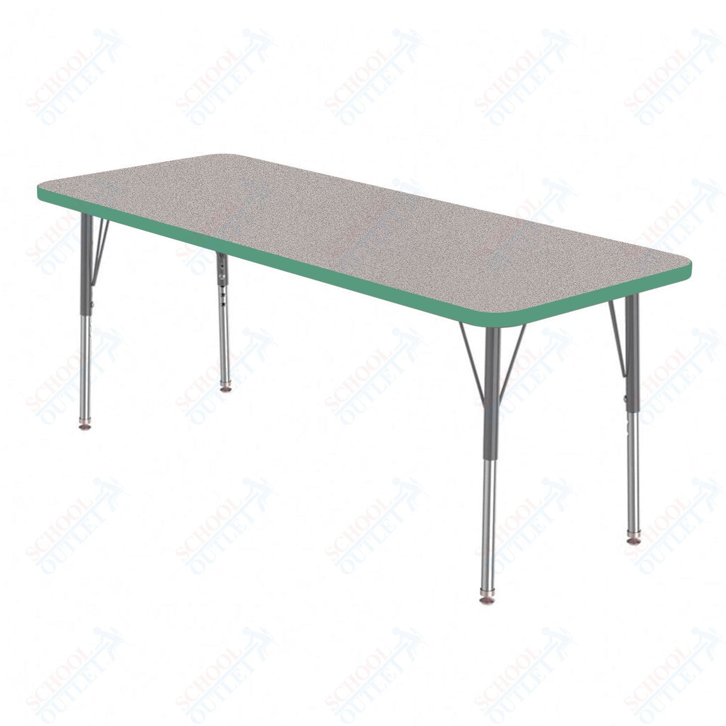 Marco MG2200 Series Rectangle Preschool Table 24" x 48" Adjustable Height 16" - 24" (MG2226 - MA) - SchoolOutlet