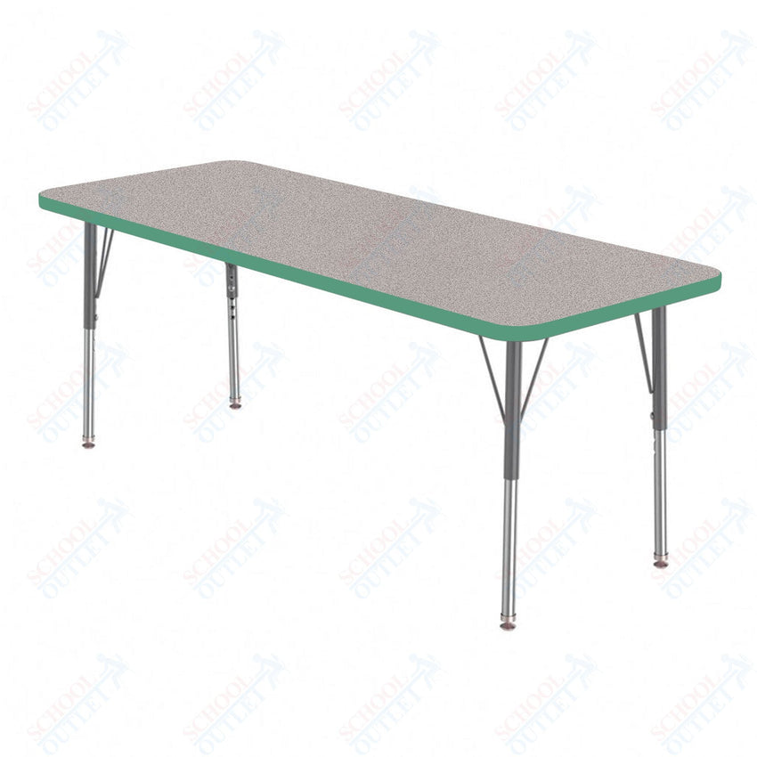 Marco MG2200 Series Rectangle Preschool Table 24" x 48" Adjustable Height 16" - 24" (MG2226 - MA) - SchoolOutlet