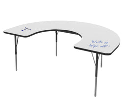 Marco MG2200 Series Horseshoe Preschool Table w/ Dry Erase Top 48" x 72" Adj Height 16"-24" (MG2227-DA)