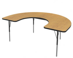 Marco MG2200 Series Horseshoe Preschool Table 48" x 72" Adjustable Height 16"-24" (MG2227-MA)