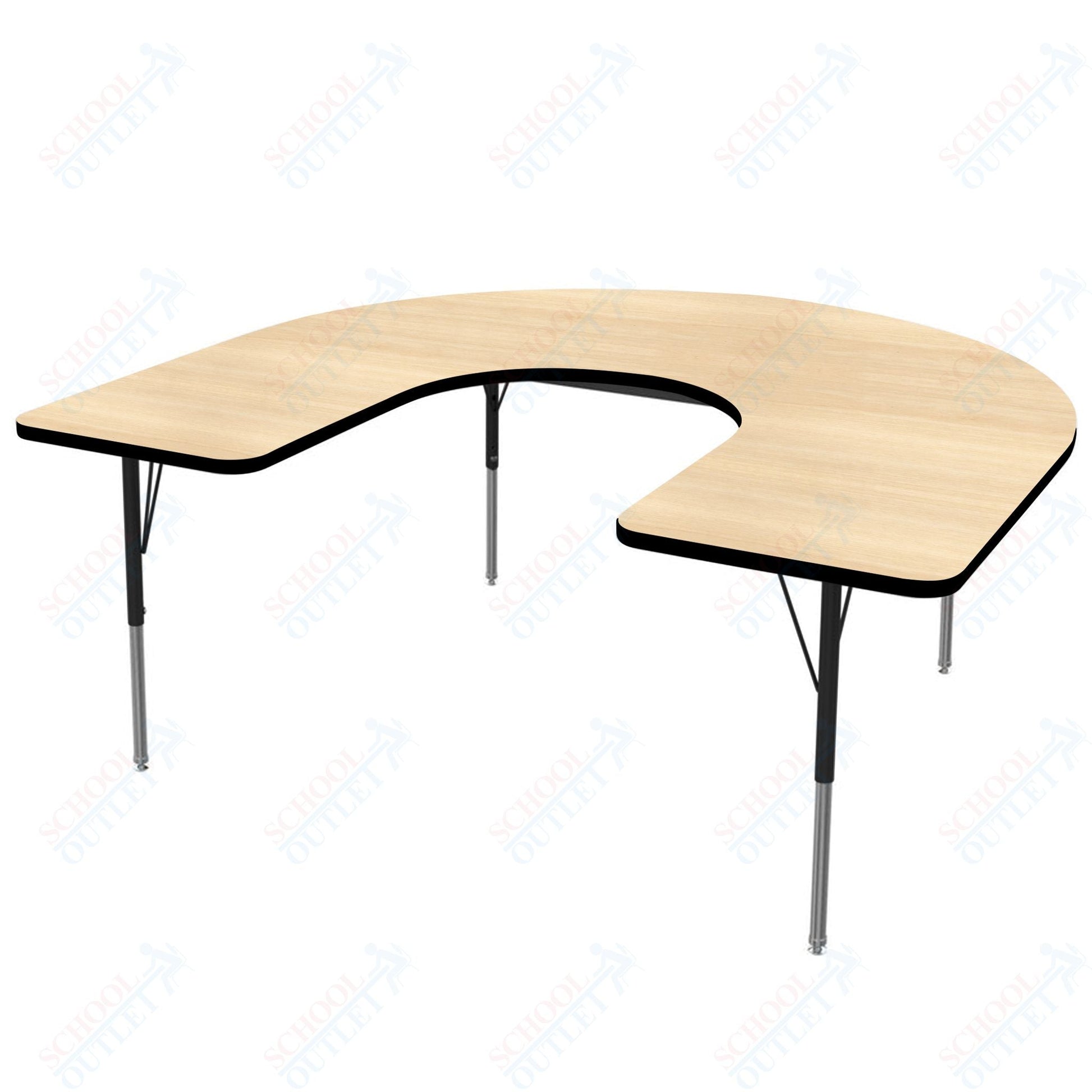 Marco MG2200 Series Horseshoe Preschool Table 48" x 72" Adjustable Height 16" - 24" (MG2227 - MA) - SchoolOutlet