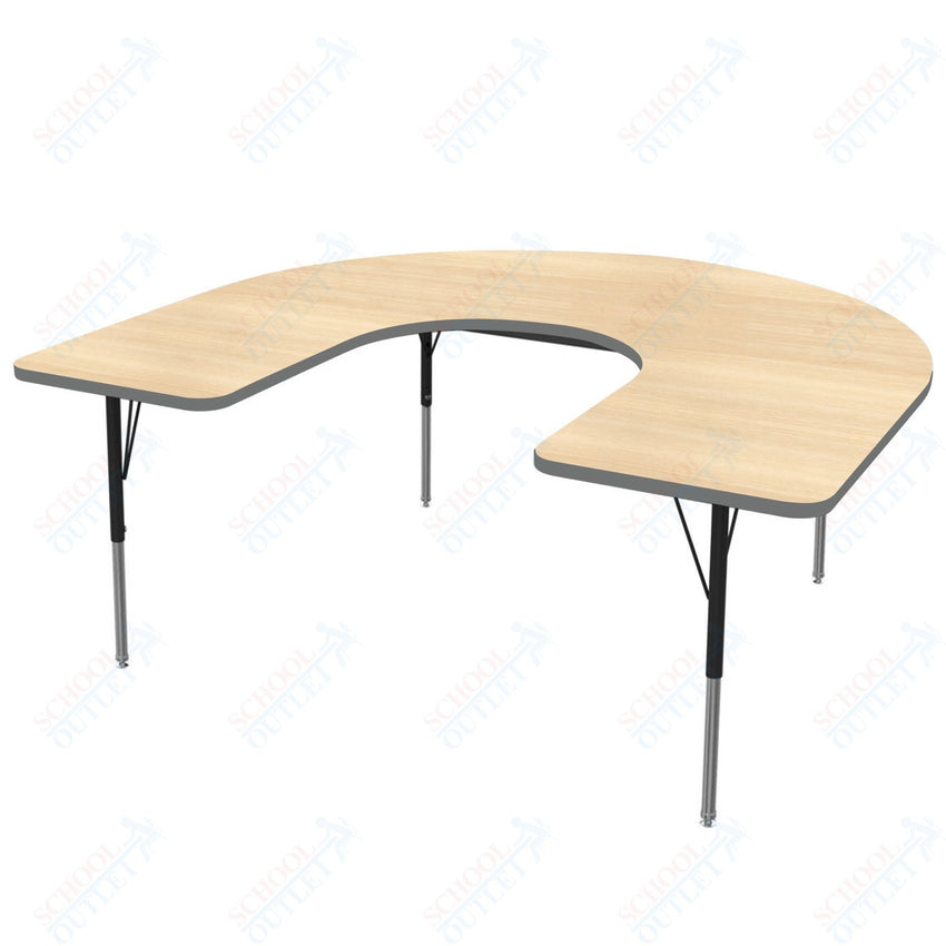 Marco MG2200 Series Horseshoe Preschool Table 48" x 72" Adjustable Height 16" - 24" (MG2227 - MA) - SchoolOutlet