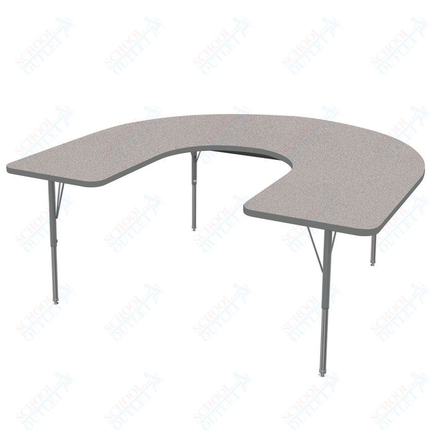 Marco MG2200 Series Horseshoe Preschool Table 48" x 72" Adjustable Height 16" - 24" (MG2227 - MA) - SchoolOutlet