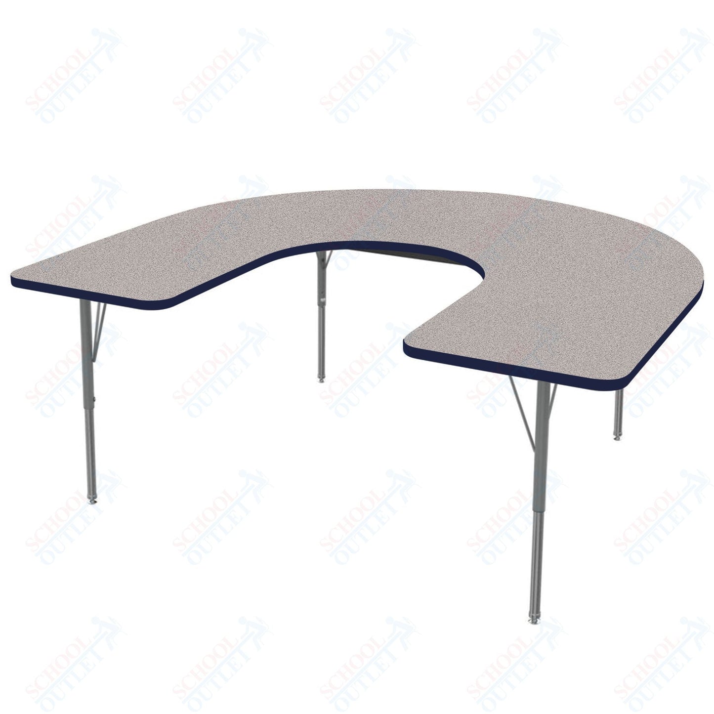 Marco MG2200 Series Horseshoe Preschool Table 48" x 72" Adjustable Height 16" - 24" (MG2227 - MA) - SchoolOutlet