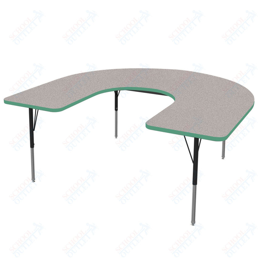 Marco MG2200 Series Horseshoe Preschool Table 48" x 72" Adjustable Height 16" - 24" (MG2227 - MA) - SchoolOutlet