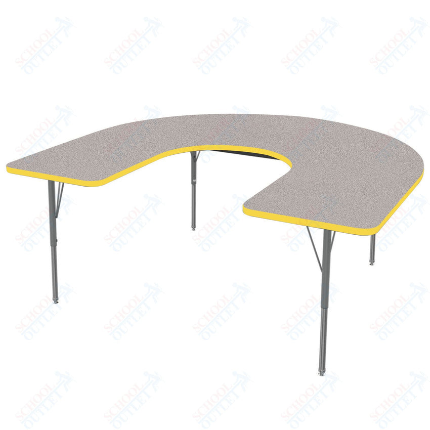 Marco MG2200 Series Horseshoe Preschool Table 48" x 72" Adjustable Height 16" - 24" (MG2227 - MA) - SchoolOutlet