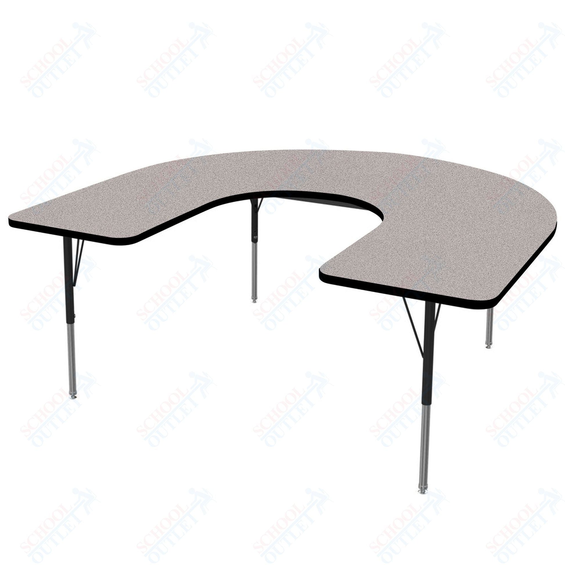 Marco MG2200 Series Horseshoe Activity Table 48" x 72" Adjustable Height 21" - 30" (MG2227 - MB) - SchoolOutlet