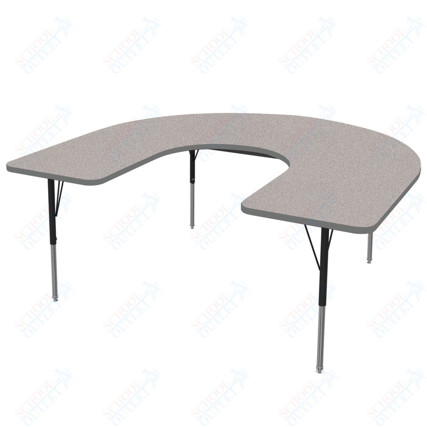 Marco MG2200 Series Horseshoe Activity Table 48" x 72" Adjustable Height 21" - 30" (MG2227 - MB) - SchoolOutlet