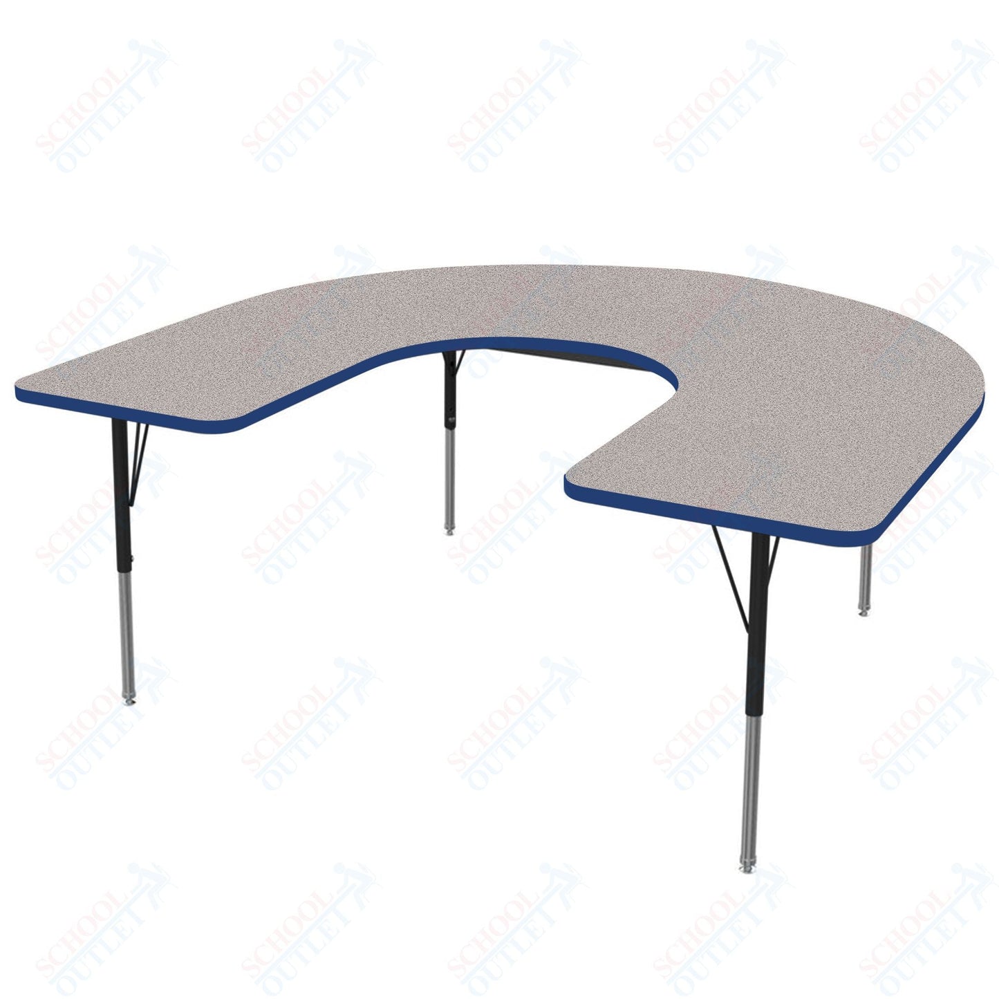 Marco MG2200 Series Horseshoe Activity Table 48" x 72" Adjustable Height 21" - 30" (MG2227 - MB) - SchoolOutlet