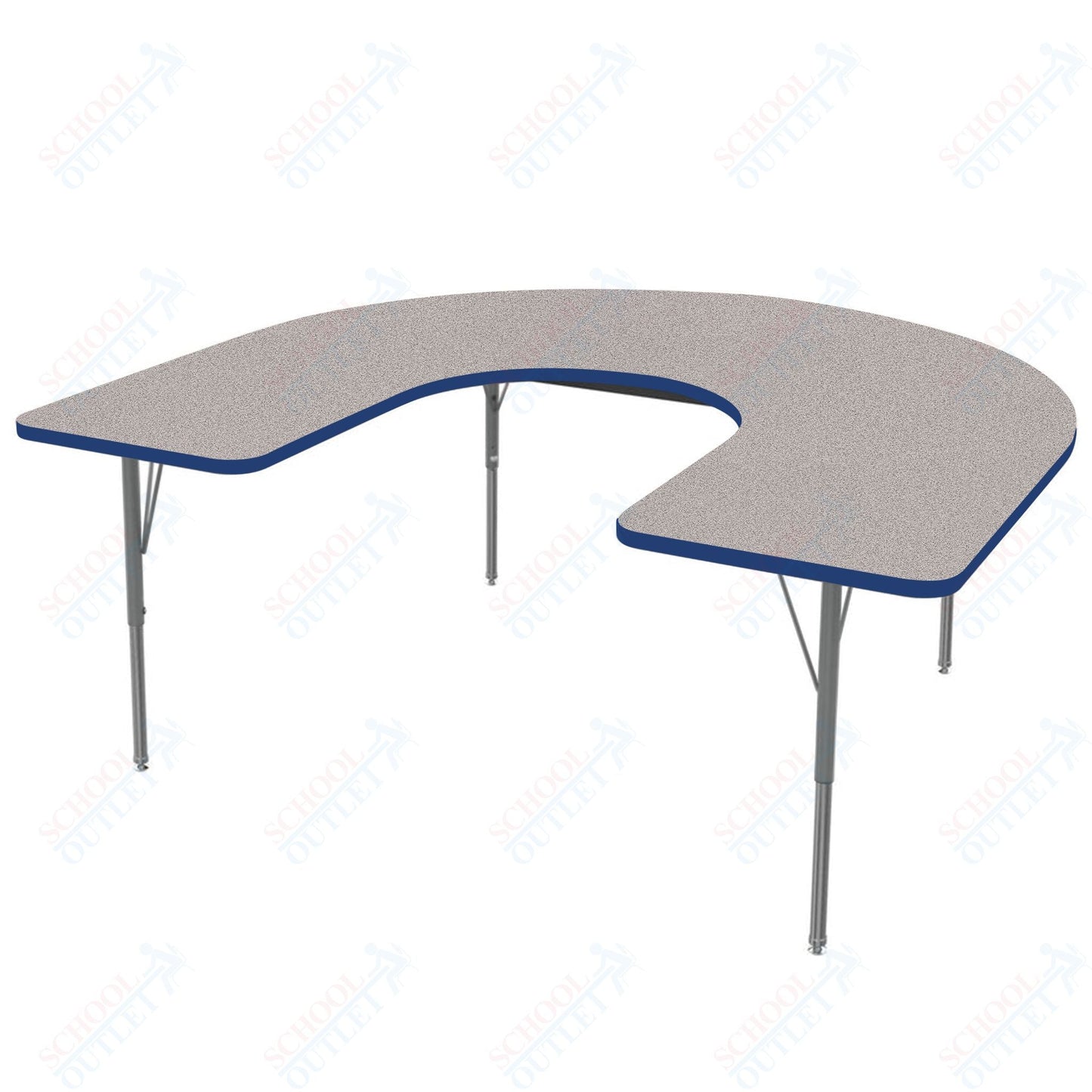 Marco MG2200 Series Horseshoe Activity Table 48" x 72" Adjustable Height 21" - 30" (MG2227 - MB) - SchoolOutlet