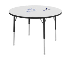 Marco MG2200 Series 36" Round Preschool Table w/ Dry Erase Top Adj Height 16"-24" (MG2244-DA)