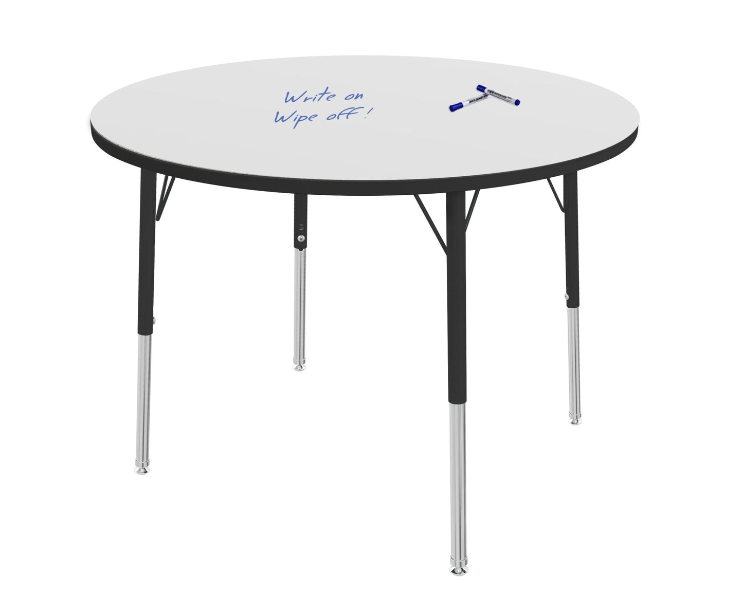 Marco MG2200 Series 36" Round Activity Table w/ Dry Erase Top Adj Height 21" - 30" (MG2244 - DB) - SchoolOutlet