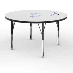 Marco MG2200 Series 42" Round Preschool Table w/ Dry Erase Top Adj Height 16"-24" (MG2245-DA)