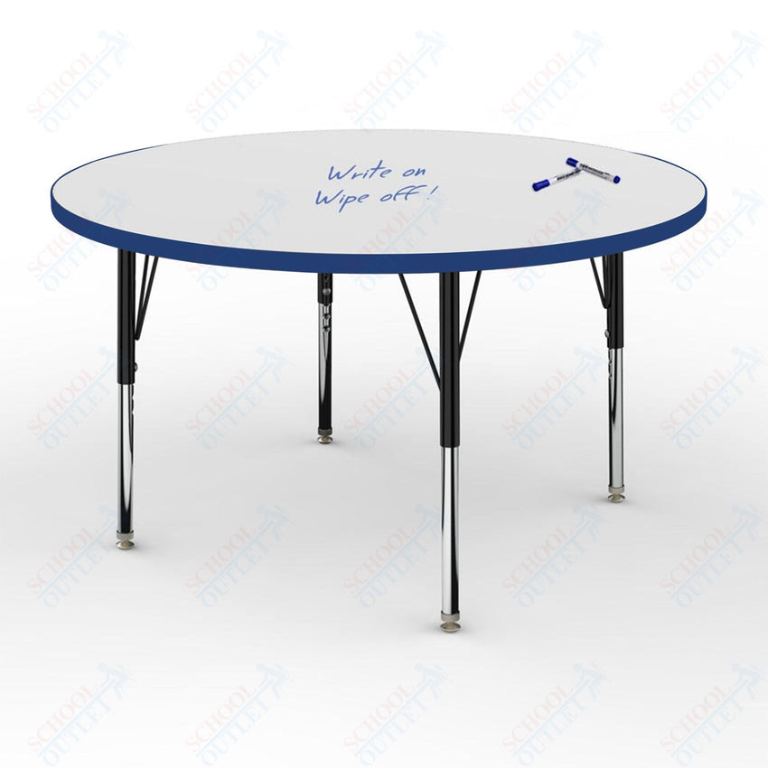 Marco MG2200 Series 42" Round Preschool Table w/ Dry Erase Top Adj Height 16" - 24" (MG2245 - DA) - SchoolOutlet