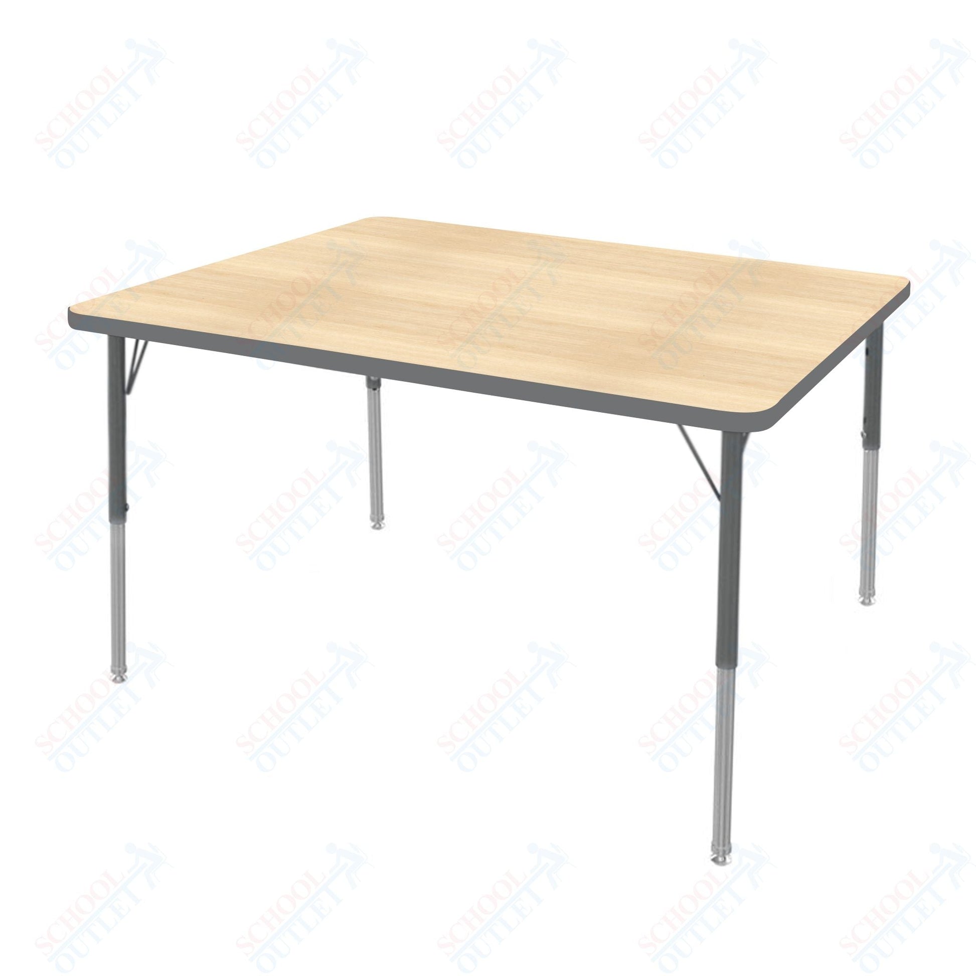 Marco MG2200 Series Rectangle Preschool Table 36" x 48" Adjustable Height 16" - 24" (MG2246 - MA) - SchoolOutlet