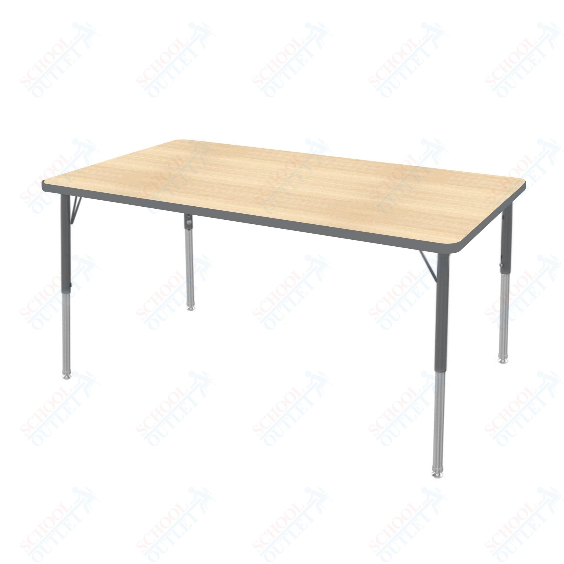 Marco MG2200 Series Rectangle Preschool Table 36" x 72" Adjustable Height 16" - 24" (MG2248 - MA) - SchoolOutlet