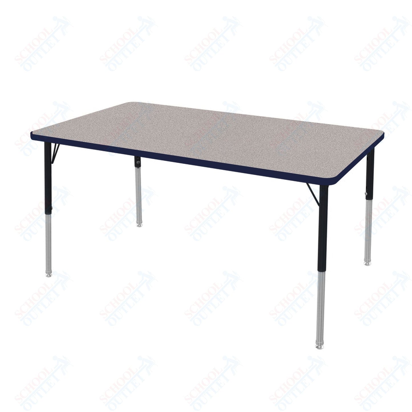 Marco MG2200 Series Rectangle Preschool Table 36" x 72" Adjustable Height 16" - 24" (MG2248 - MA) - SchoolOutlet