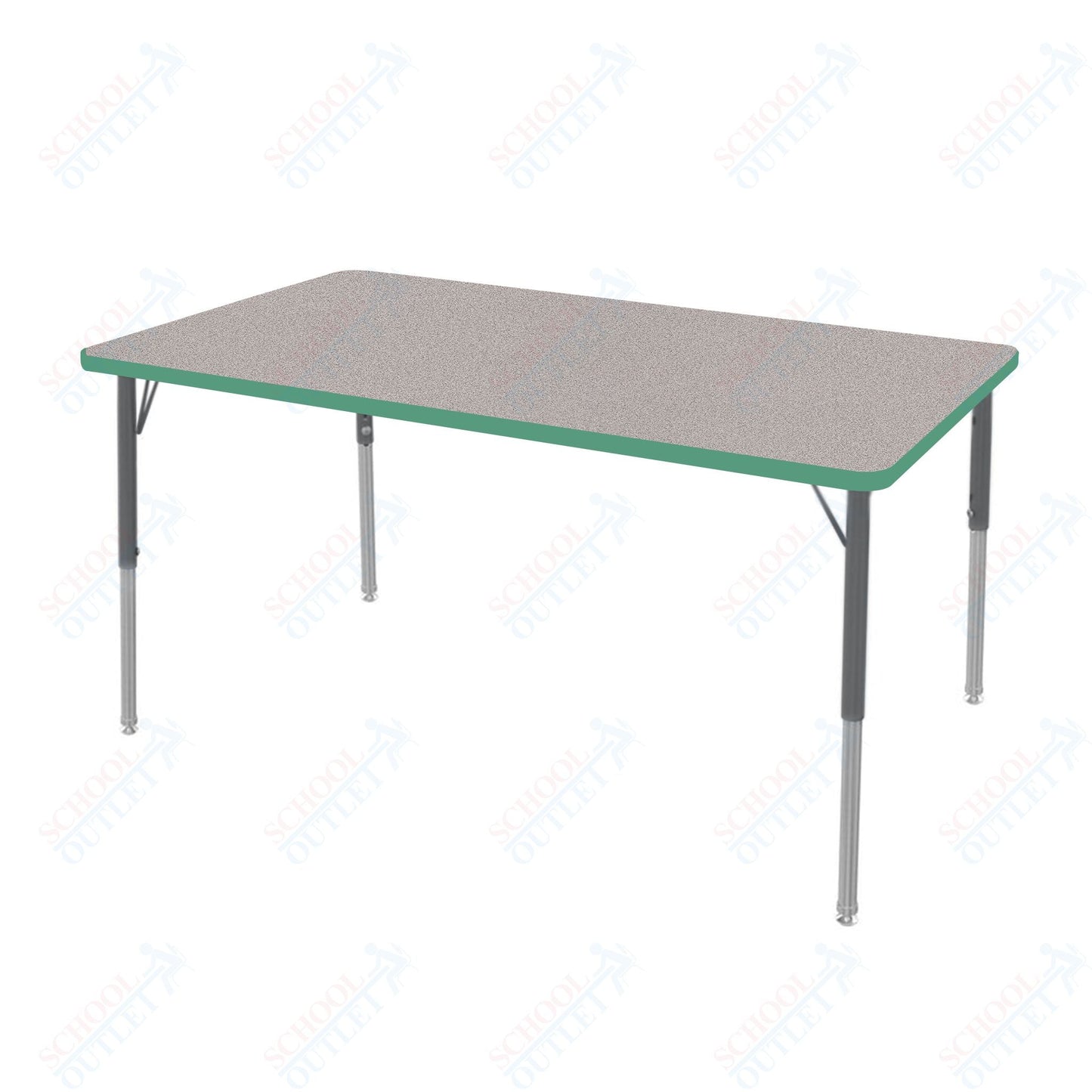 Marco MG2200 Series Rectangle Preschool Table 36" x 72" Adjustable Height 16" - 24" (MG2248 - MA) - SchoolOutlet