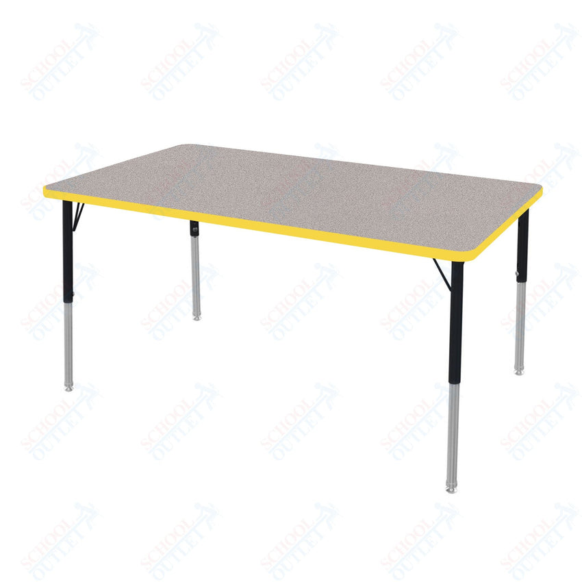 Marco MG2200 Series Rectangle Preschool Table 36" x 72" Adjustable Height 16" - 24" (MG2248 - MA) - SchoolOutlet