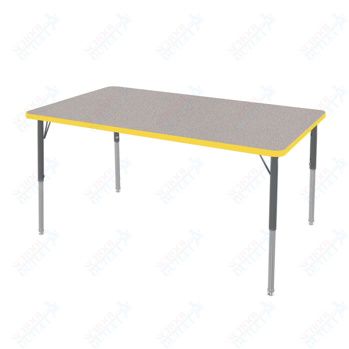 Marco MG2200 Series Rectangle Preschool Table 36" x 72" Adjustable Height 16" - 24" (MG2248 - MA) - SchoolOutlet