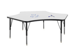 Marco MG2200 Series Delta Preschool Table w/ Dry Erase Top 60" x 60" Adj Height 16"-24" (MG2251-DA)