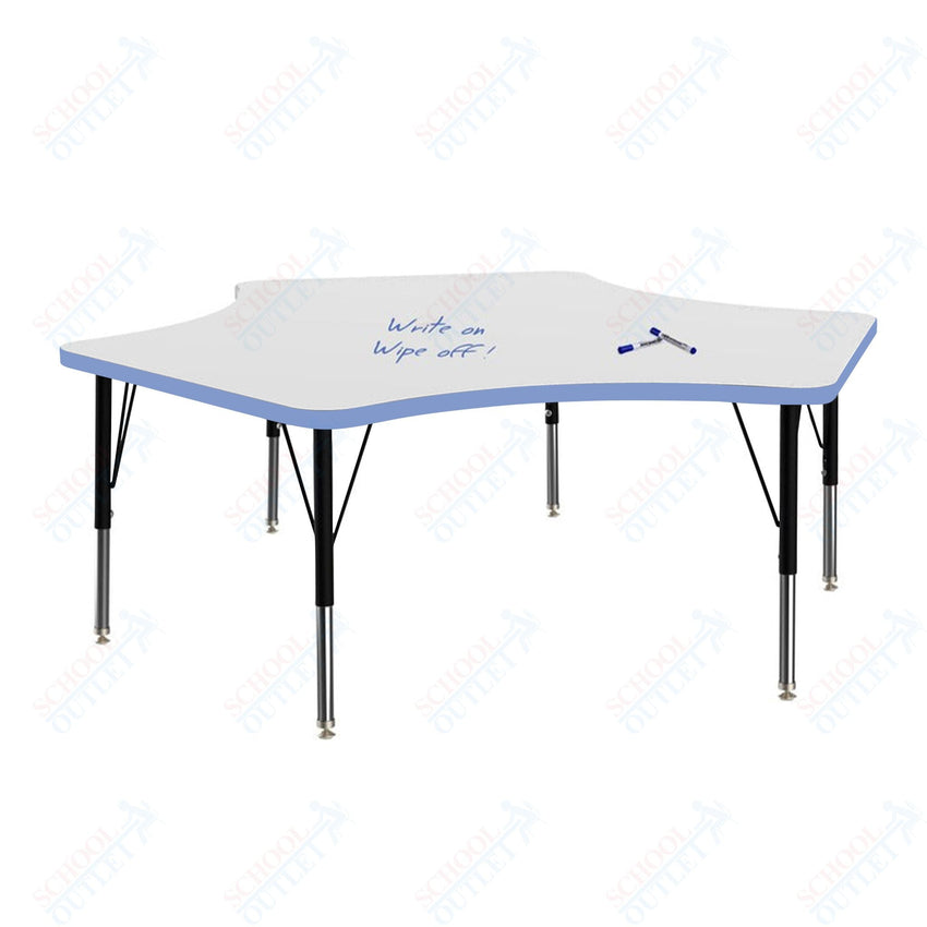 Marco MG2200 Series Delta Activity Table w/ Dry Erase Top 60" x 60" Adj Height 21" - 30" (MG2251 - DB) - SchoolOutlet