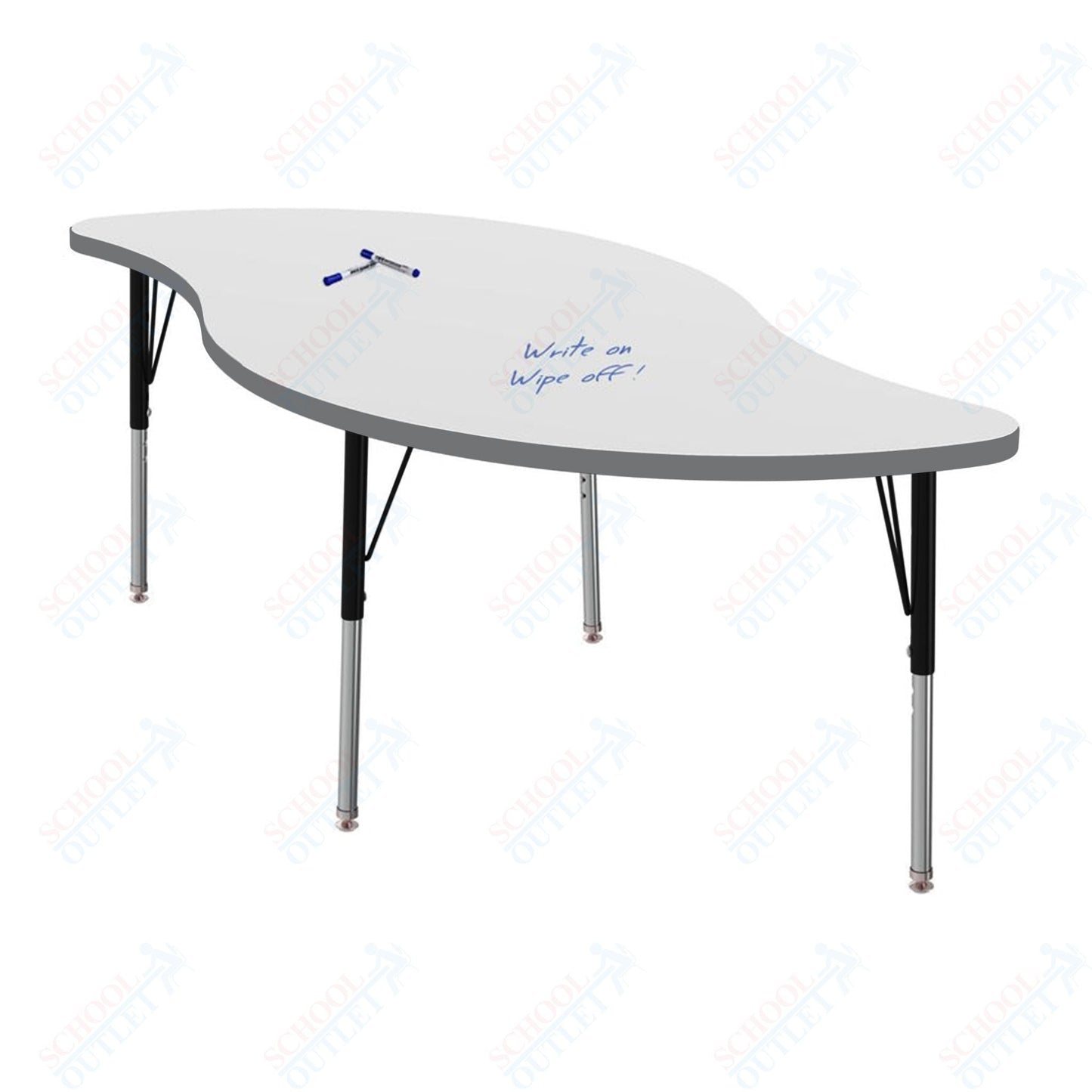 Marco MG2200 Series Veer Preschool Table w/ Dry Erase Top 30" x 60" Adj Height 16" - 24" (MG2255 - DA) - SchoolOutlet