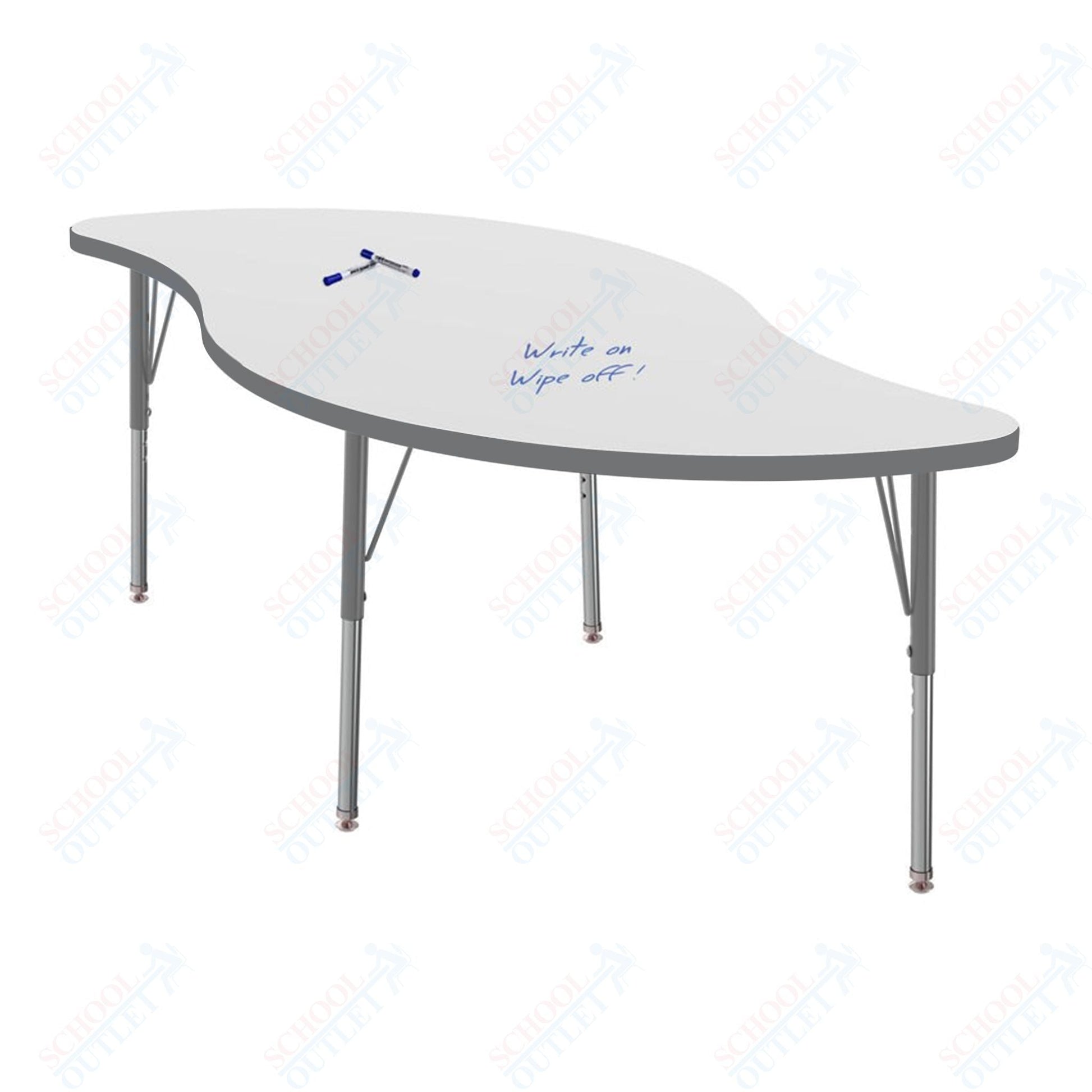 Marco MG2200 Series Veer Activity Table w/ Dry Erase Top 30" x 60" Adj Height 21" - 30" (MG2255 - DB) - SchoolOutlet