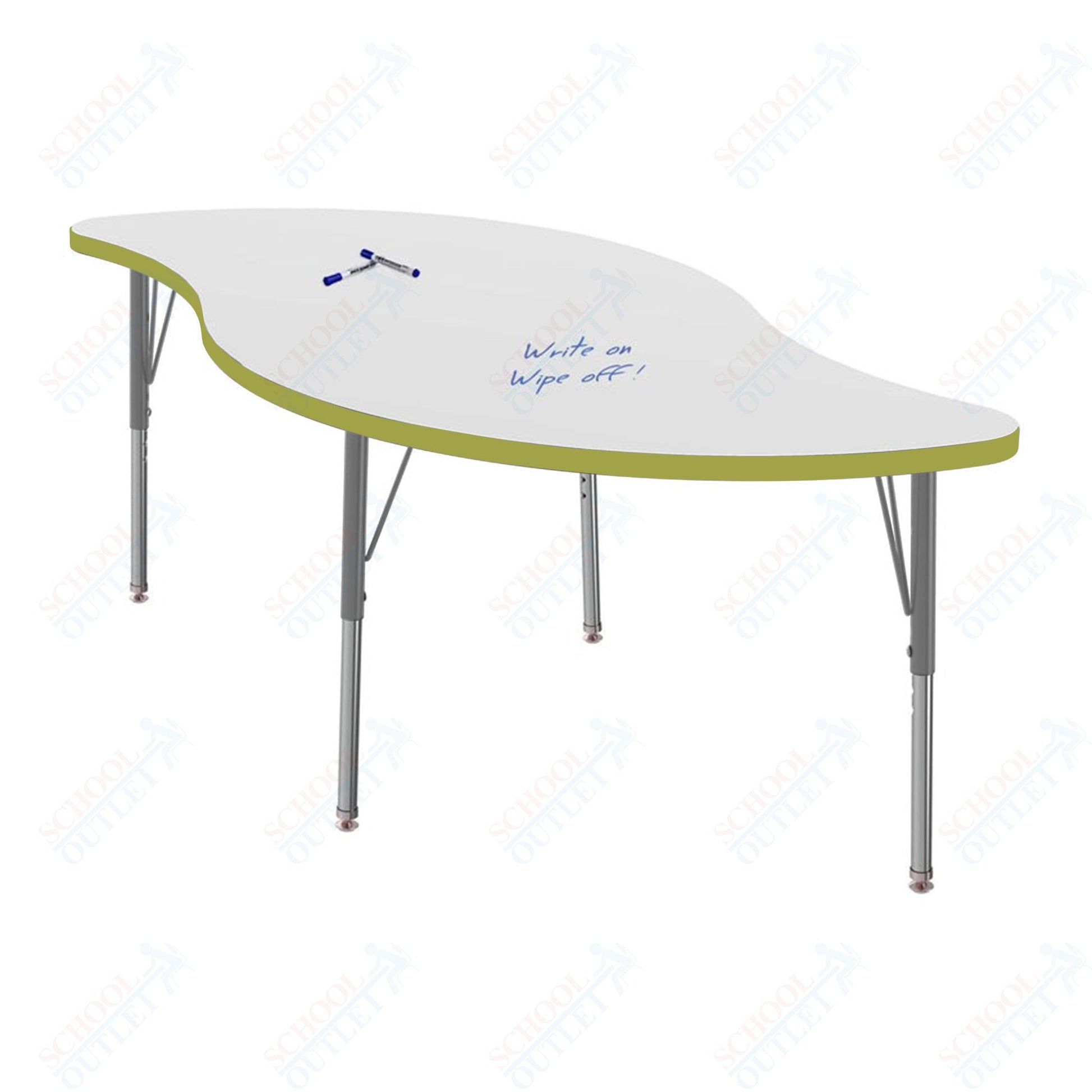 Marco MG2200 Series Veer Activity Table w/ Dry Erase Top 30" x 60" Adj Height 21" - 30" (MG2255 - DB) - SchoolOutlet