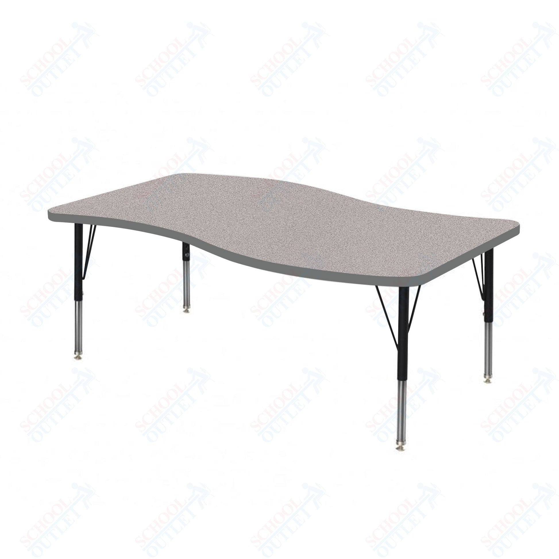 Marco MG2200 Series Wave Activity Table 30" x 54" Adjustable Height 21" - 30" (MG2258 - MB) - SchoolOutlet