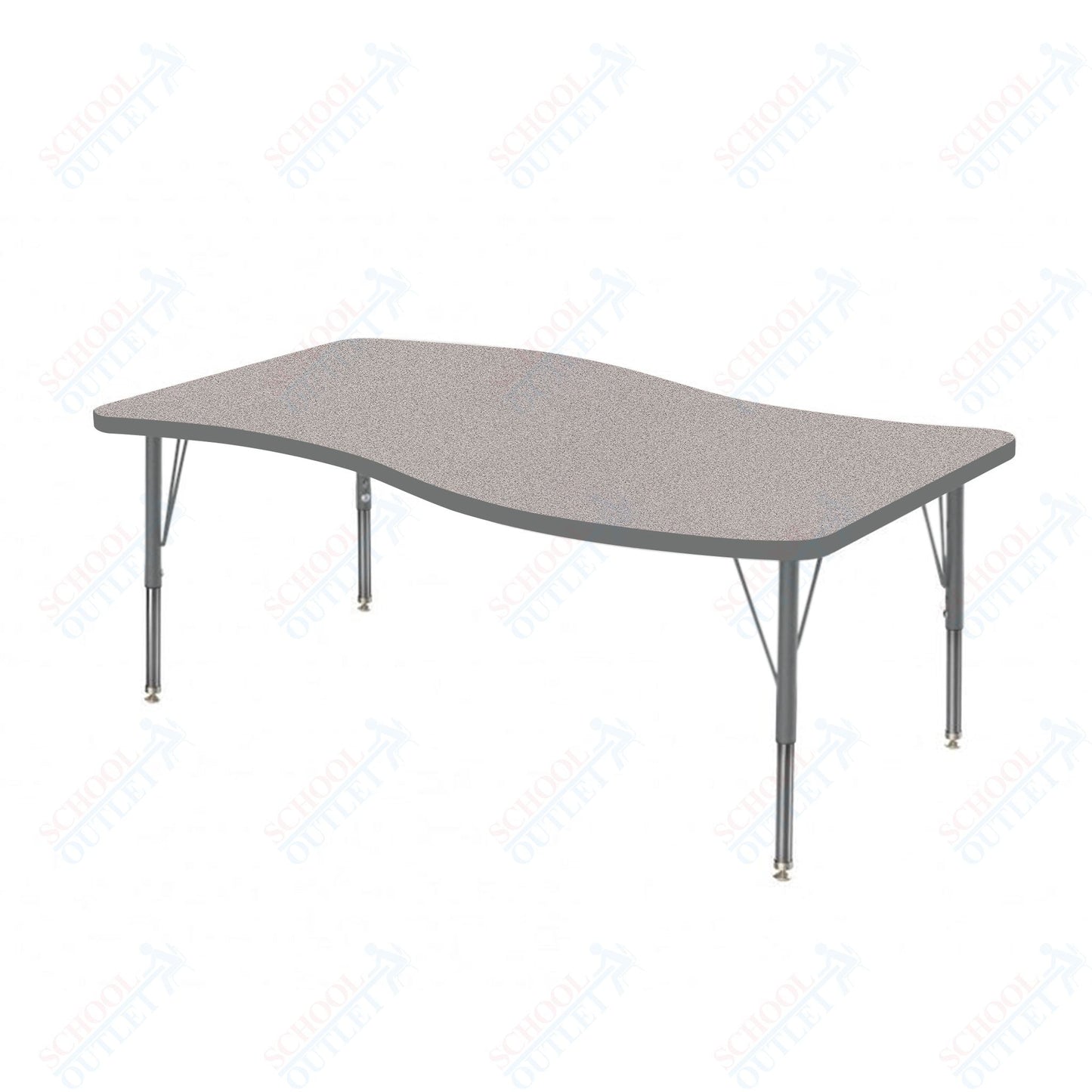 Marco MG2200 Series Wave Activity Table 30" x 54" Adjustable Height 21" - 30" (MG2258 - MB) - SchoolOutlet