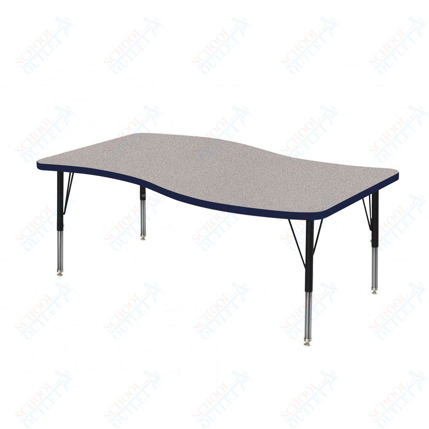 Marco MG2200 Series Wave Activity Table 30" x 54" Adjustable Height 21" - 30" (MG2258 - MB) - SchoolOutlet