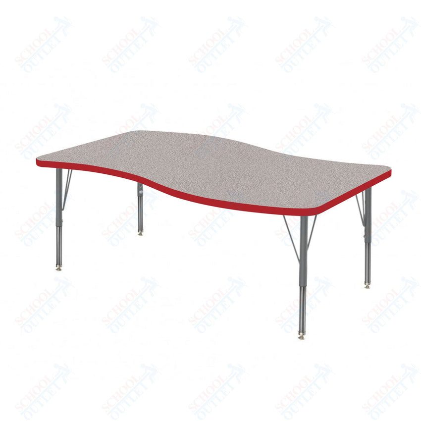 Marco MG2200 Series Wave Activity Table 30" x 54" Adjustable Height 21" - 30" (MG2258 - MB) - SchoolOutlet