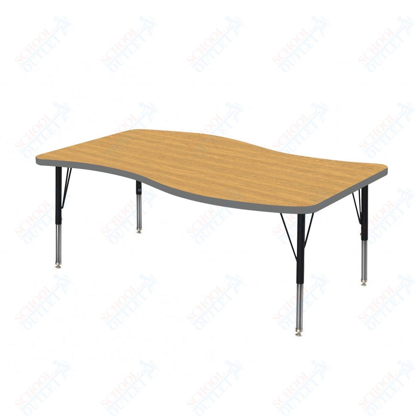 Marco MG2200 Series Wave Activity Table 30" x 54" Adjustable Height 21" - 30" (MG2258 - MB) - SchoolOutlet