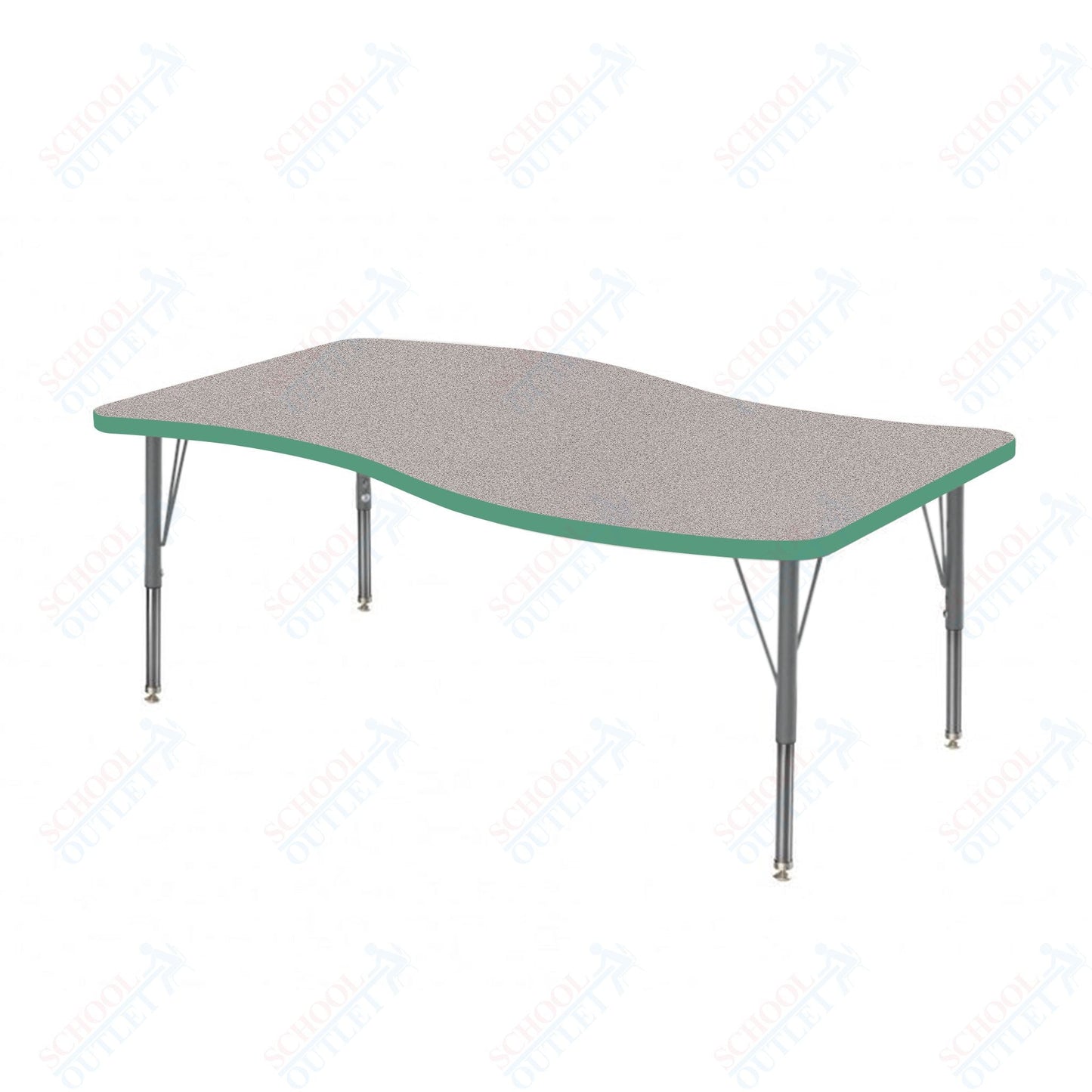 Marco MG2200 Series Wave Activity Table 30" x 54" Adjustable Height 21" - 30" (MG2258 - MB) - SchoolOutlet