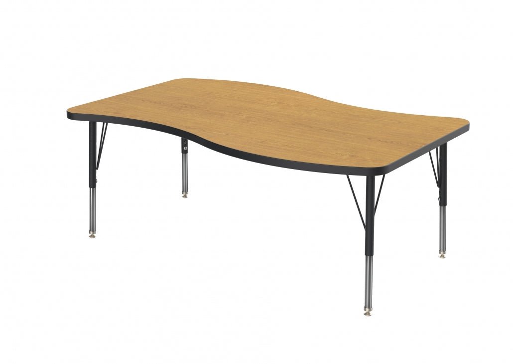 Marco MG2200 Series Wave Preschool Table 30" x 60" Adjustable Height 16" - 24" (MG2259 - MA) - SchoolOutlet