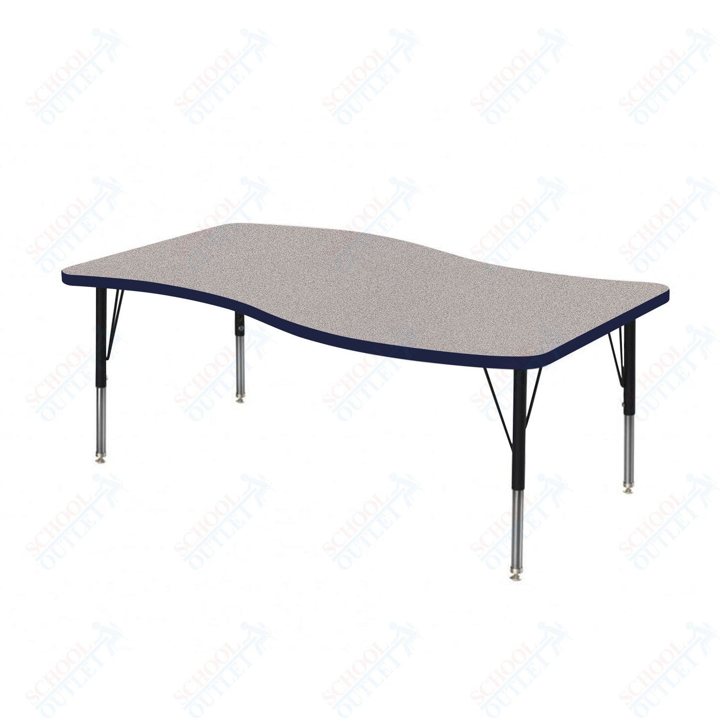 Marco MG2200 Series Wave Activity Table 30" x 60" Adjustable Height 21" - 30" (MG2259 - MB) - SchoolOutlet