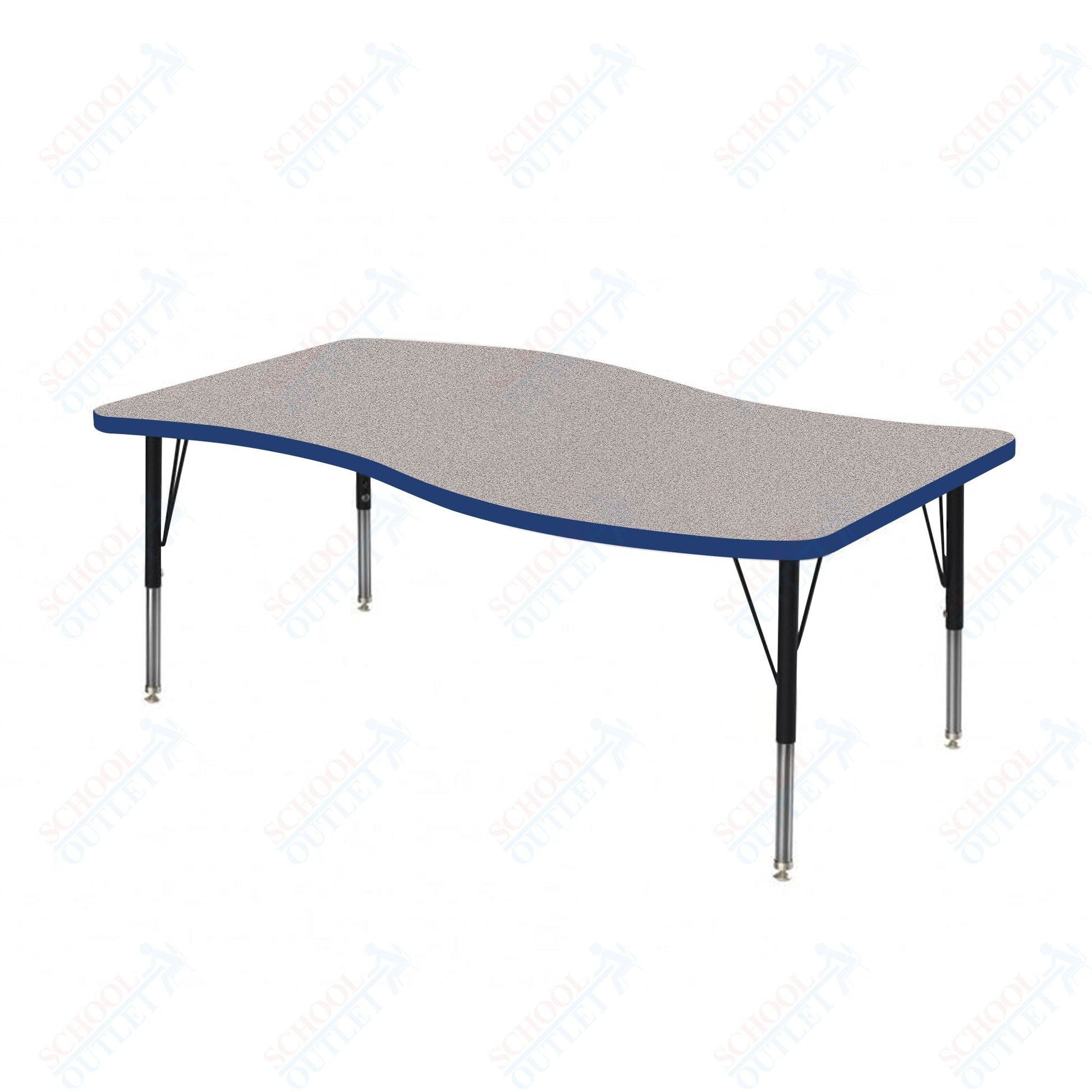 Marco MG2200 Series Wave Activity Table 30" x 60" Adjustable Height 21" - 30" (MG2259 - MB) - SchoolOutlet