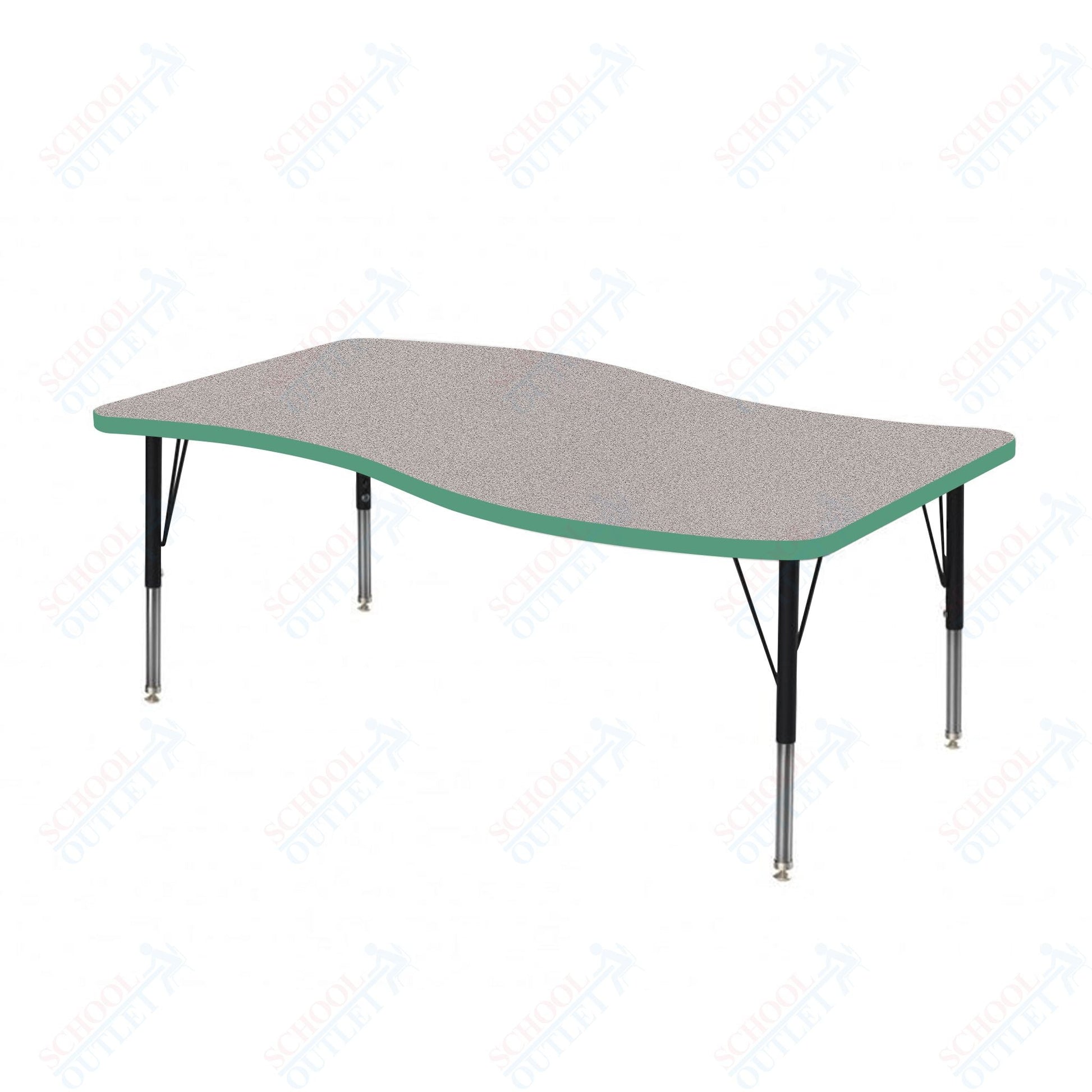 Marco MG2200 Series Wave Activity Table 30" x 60" Adjustable Height 21" - 30" (MG2259 - MB) - SchoolOutlet