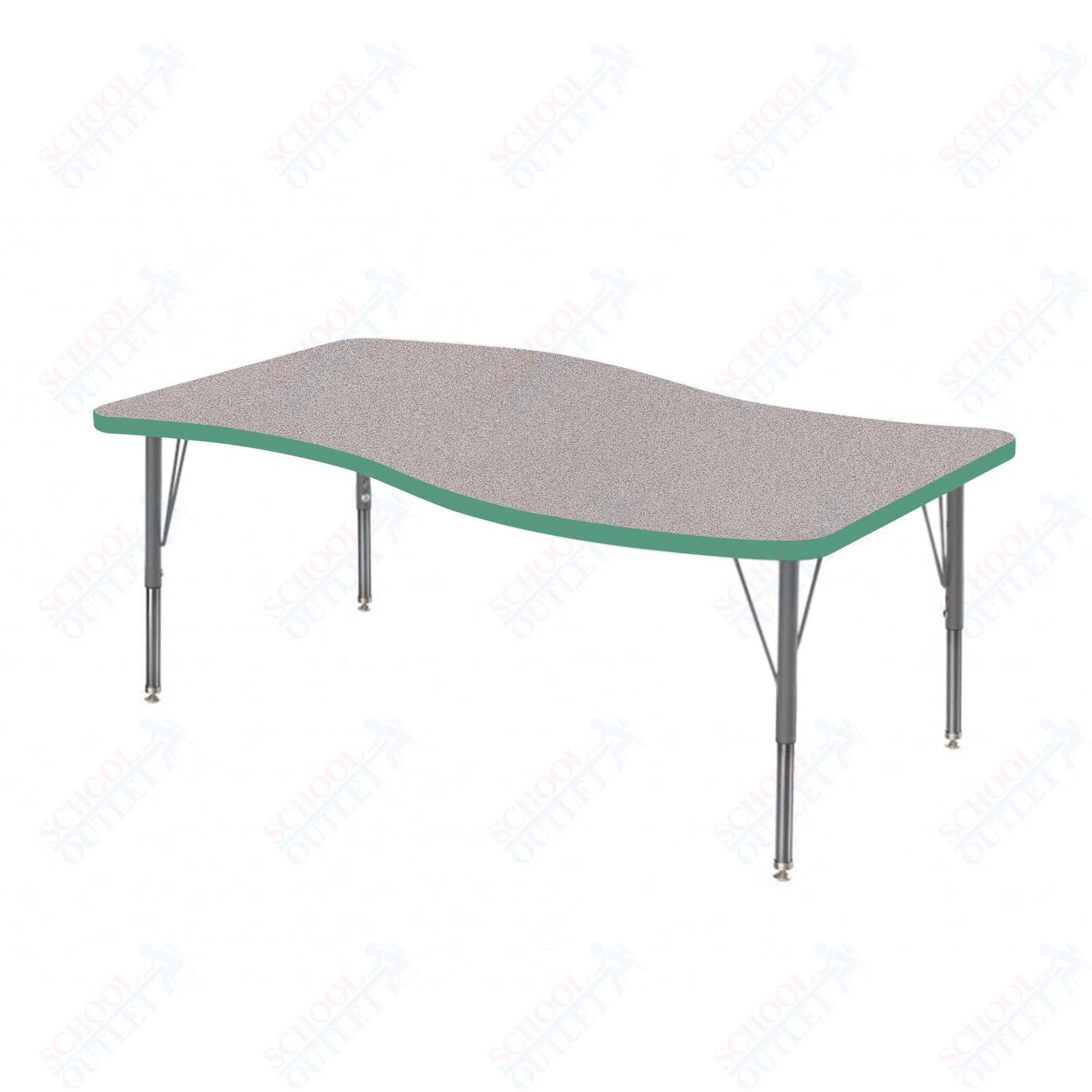 Marco MG2200 Series Wave Activity Table 30" x 60" Adjustable Height 21" - 30" (MG2259 - MB) - SchoolOutlet