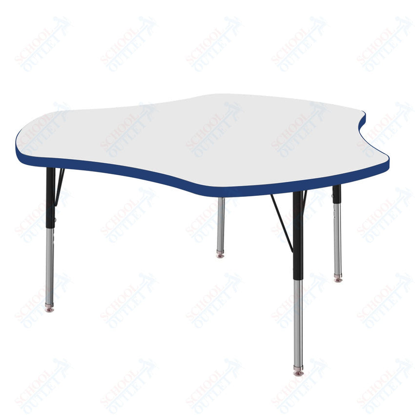 Marco MG2200 Series 48" Triad Activity Table w/ Dry Erase Top Adj Height 21" - 30" (MG2264 - DB) - SchoolOutlet