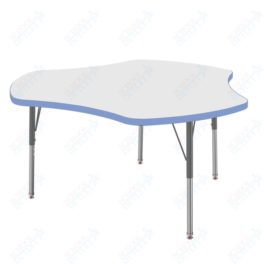 Marco MG2200 Series 48" Triad Activity Table w/ Dry Erase Top Adj Height 21" - 30" (MG2264 - DB) - SchoolOutlet