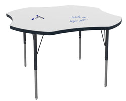 Marco MG2200 Series 48" Clover Preschool Table w/ Dry Erase Top Adj Height 16"-24" (MG2265-DA)