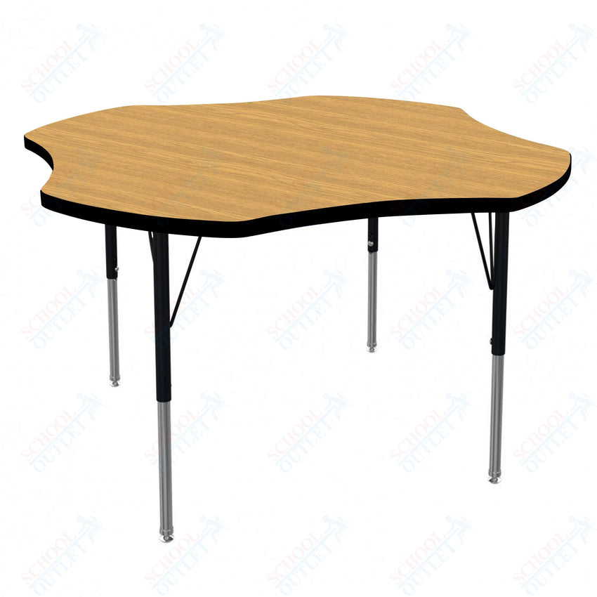 Marco MG2200 Series 48" Clover Preschool Table Adjustable Height 16" - 24" (MG2265 - MA) - SchoolOutlet