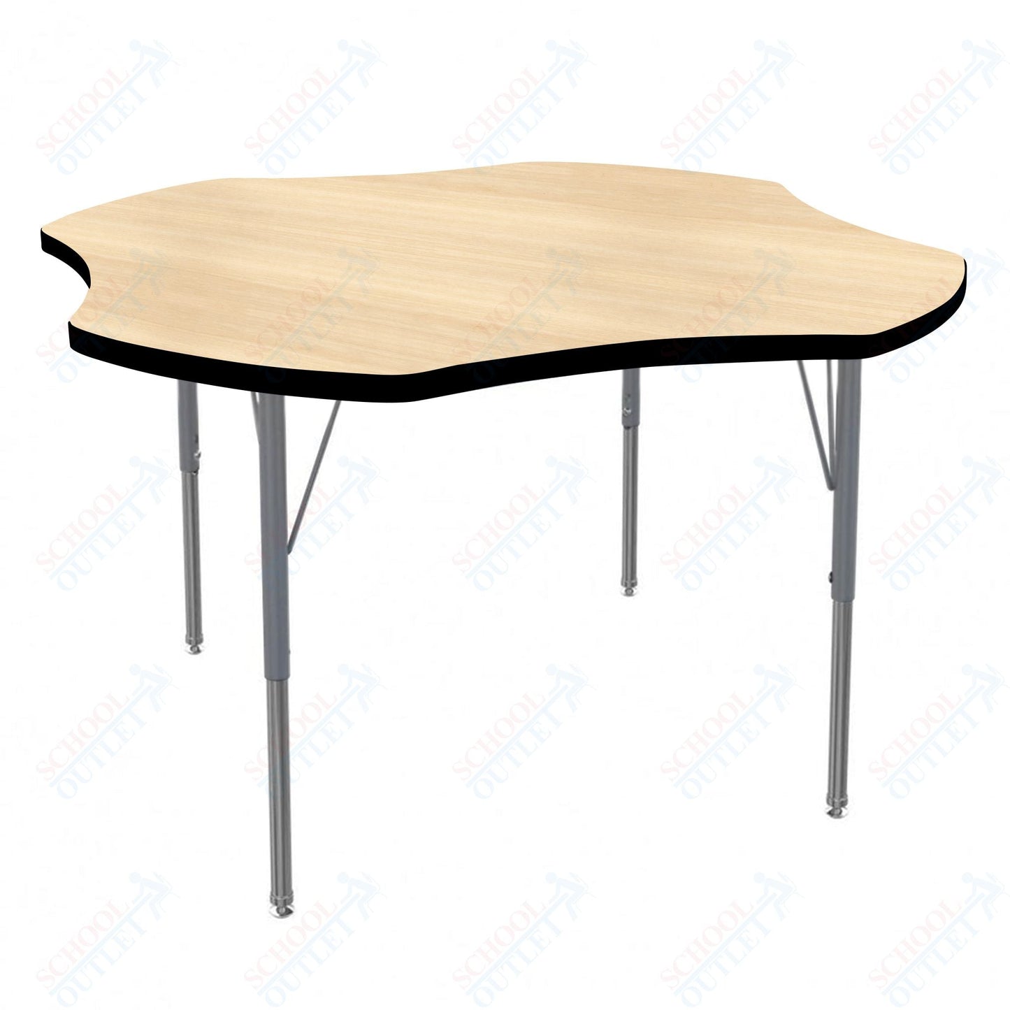 Marco MG2200 Series 48" Clover Preschool Table Adjustable Height 16" - 24" (MG2265 - MA) - SchoolOutlet