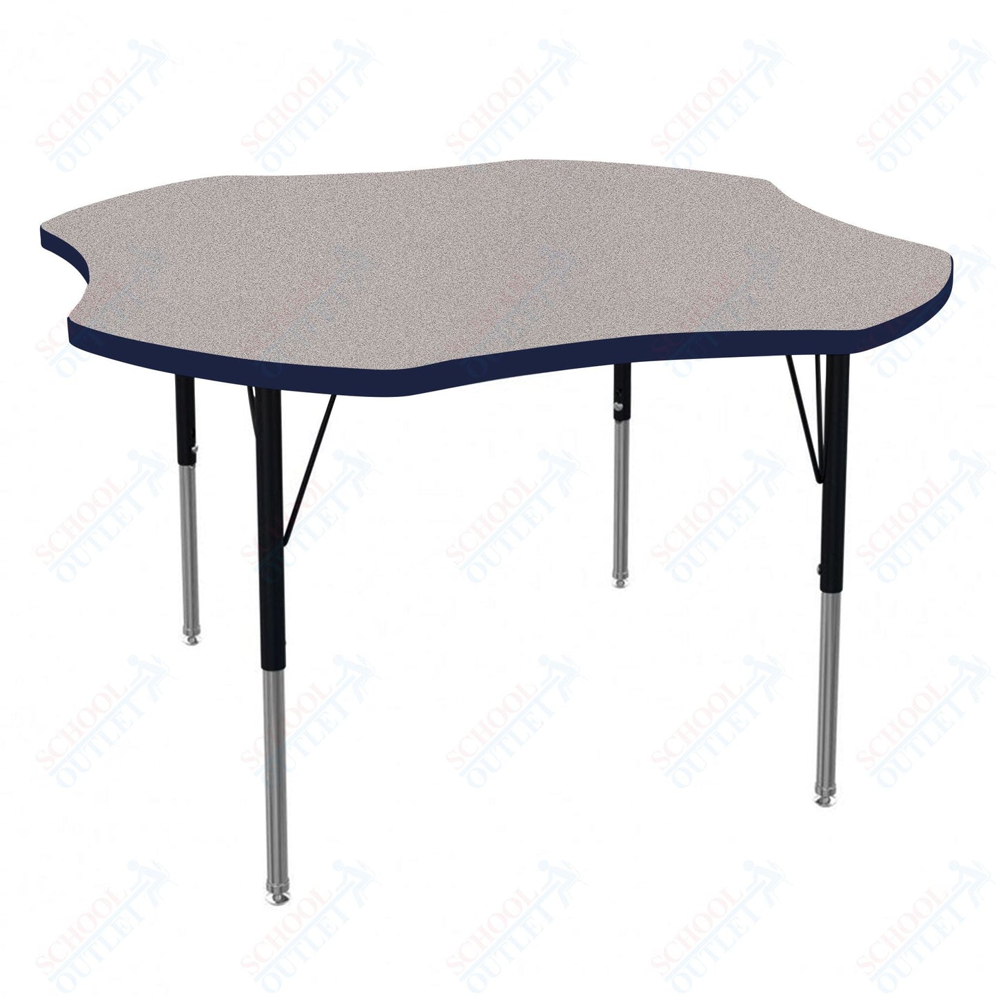 Marco MG2200 Series 48" Clover Preschool Table Adjustable Height 16" - 24" (MG2265 - MA) - SchoolOutlet