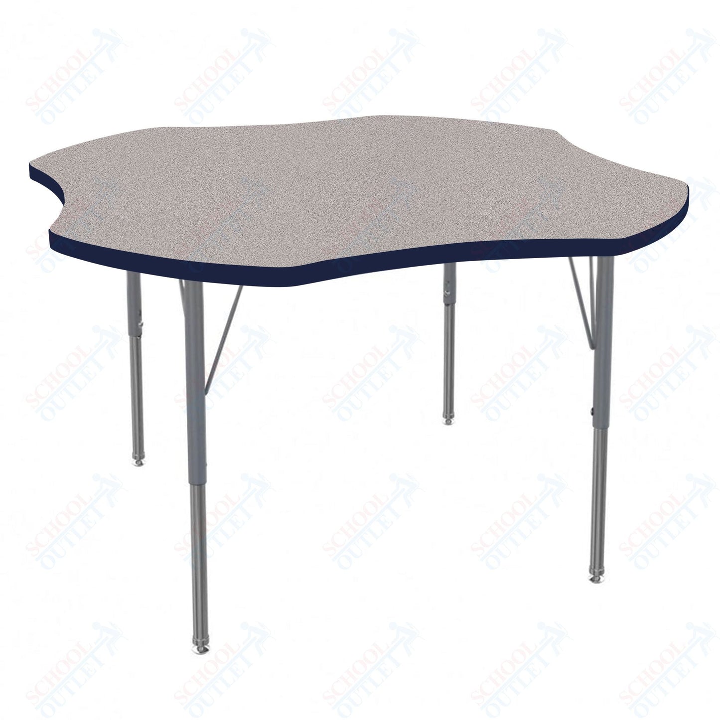 Marco MG2200 Series 48" Clover Preschool Table Adjustable Height 16" - 24" (MG2265 - MA) - SchoolOutlet