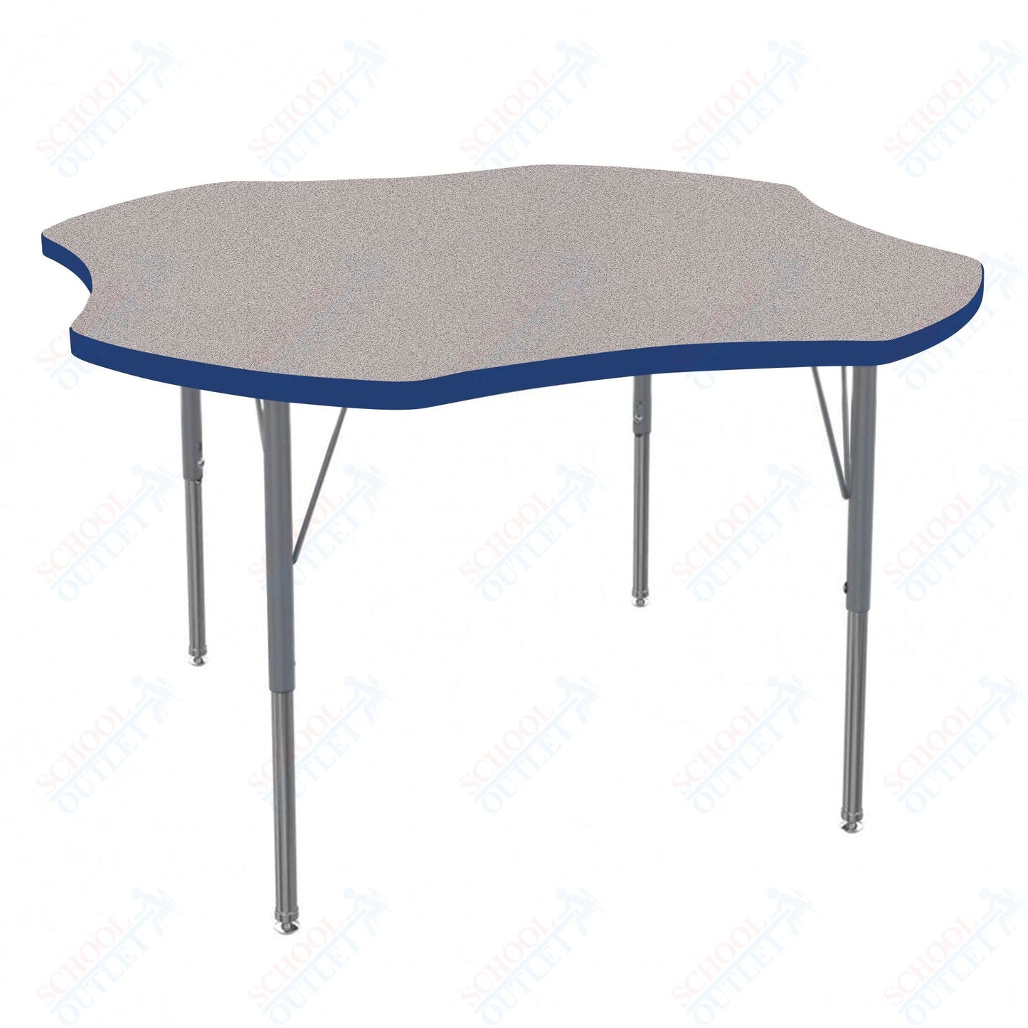 Marco MG2200 Series 48" Clover Preschool Table Adjustable Height 16" - 24" (MG2265 - MA) - SchoolOutlet