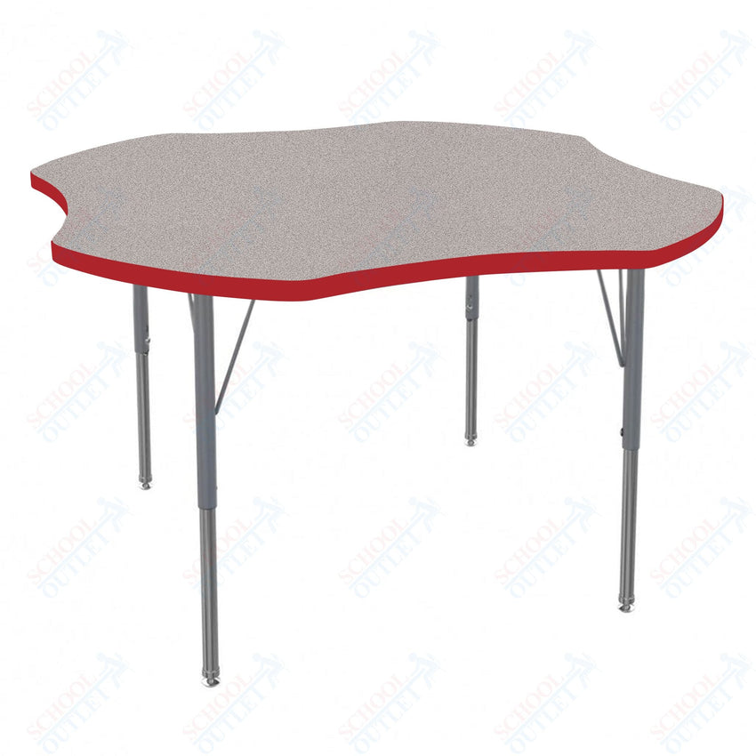 Marco MG2200 Series 48" Clover Preschool Table Adjustable Height 16" - 24" (MG2265 - MA) - SchoolOutlet